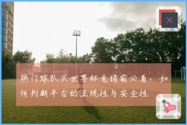 热门球队买世界杯竞猜前必看，如何判断平台的正规性与安全性